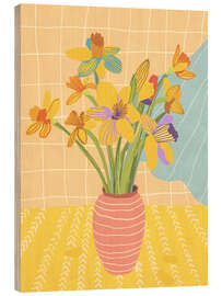 Holzbild Narzissen - Gigi Rosado