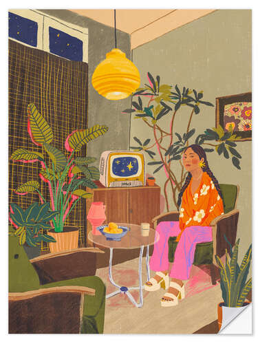 Naklejka na ścianę Tv room