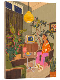 Wood print Tv room - Gigi Rosado