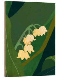 Holzbild Maiglöckchen