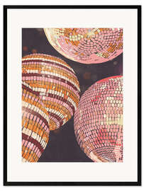 Gerahmter Kunstdruck Diskokugeln