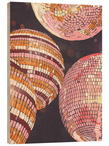 Trätavla Disco balls