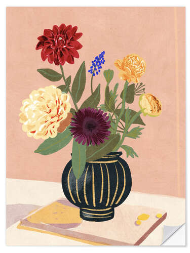 Muursticker Bouquet of flowers
