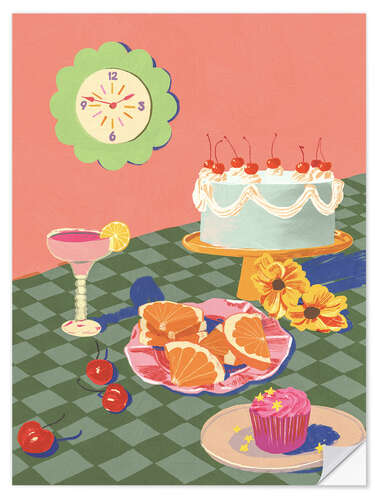 Wall sticker Cheery cake