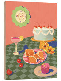 Tableau en bois Cheery cake - Gigi Rosado