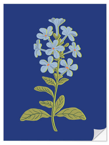 Adesivo murale Blue flower