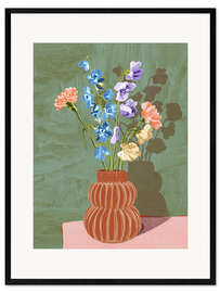 Framed art print Pastel bouquet