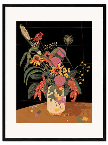Gerahmter Kunstdruck Herbststrauß