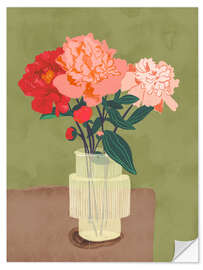 Sticker mural Peonies - Gigi Rosado