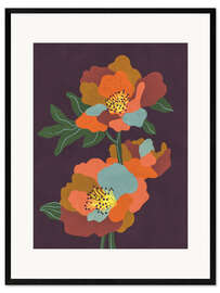 Ingelijste kunstdruk Magical flowers