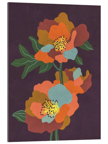 Stampa su plexi-alluminio Magical flowers