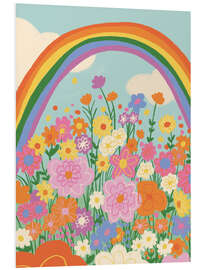 Quadro em PVC Floral Rainbow - Gigi Rosado