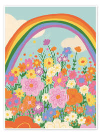 Wall print Floral Rainbow - Gigi Rosado