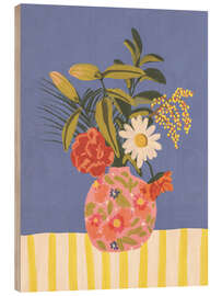 Hout print Bouquet