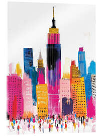 Akrylbillede New York City in Pink