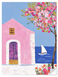 Wall sticker Santorini seascape