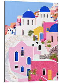 Tableau en aluminium Santorini Island