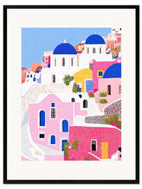 Framed art print Santorini Island