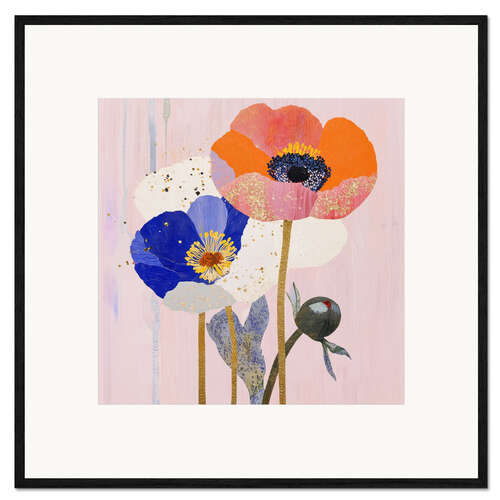 Innrammet kunsttrykk Abstract Poppies