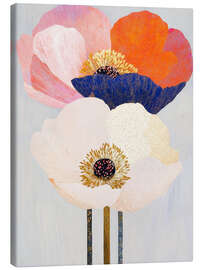 Leinwandbild Goldene Mohnblumen