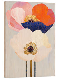 Cuadro de madera Golden Poppies