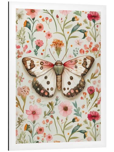 Print på aluminium Botanical Butterfly I