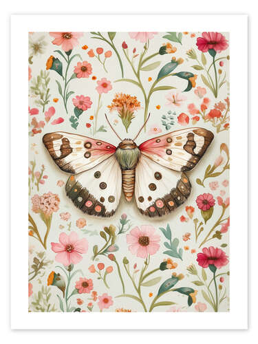 Poster Botanical Butterfly I