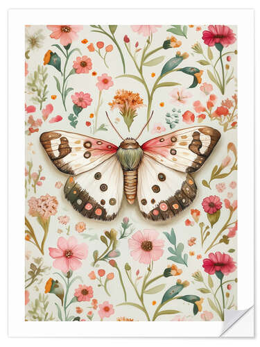 Sticker mural Botanical Butterfly I