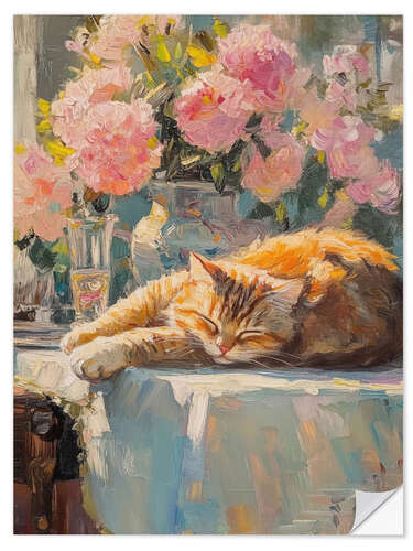 Naklejka na ścianę Ginger Cat