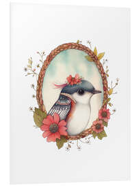 Print på skumplade Bird Portrait III