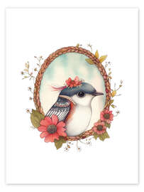 Wall print Bird Portrait III - Dutch Lady