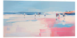 Tableau en verre acrylique Pink Beach