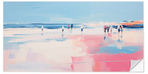 Vinilo para la pared Pink Beach