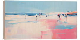 Cuadro de madera Pink Beach