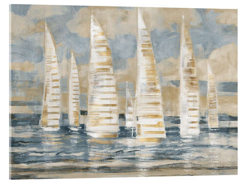 Acrylic print Regatta Collage, Gold