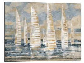 Cuadro de plexi-alu Regatta Collage, Gold - Paul Brent