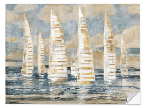 Sticker mural Regatta Collage, Gold