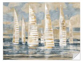Sticker mural Regatta Collage, Gold - Paul Brent