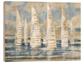 Quadro de madeira Regatta Collage, Gold - Paul Brent
