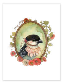 Wall print Bird Portrait IV - Dutch Lady