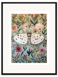 Gerahmter Kunstdruck Botanischer Schmetterling IV