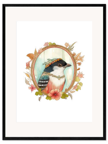 Impression artistique encadrée Bird Portrait V