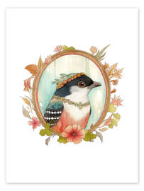 Wall print Bird Portrait V - Dutch Lady