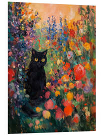 PVC print Cat in the Garden