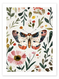 Wall print Botanical Butterfly V - Dutch Lady