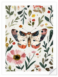 Sticker mural Botanical Butterfly V