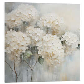 Acrylic print White Hydrangeas Floral - Arlington Prints
