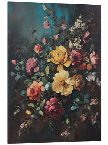 Akrylbilde Moody Botanical Floral