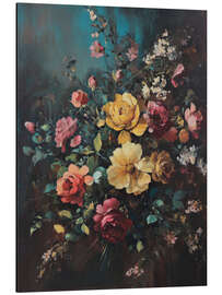 Tableau en aluminium Moody Botanical Floral - PetalsPrintsDesign