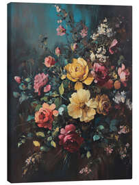Quadro em tela Moody Botanical Floral - PetalsPrintsDesign